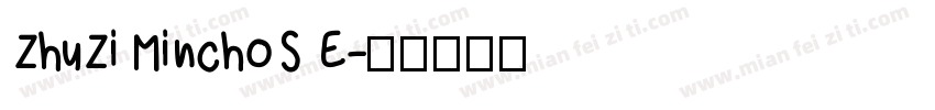 ZhuZi MinchoS E字体转换